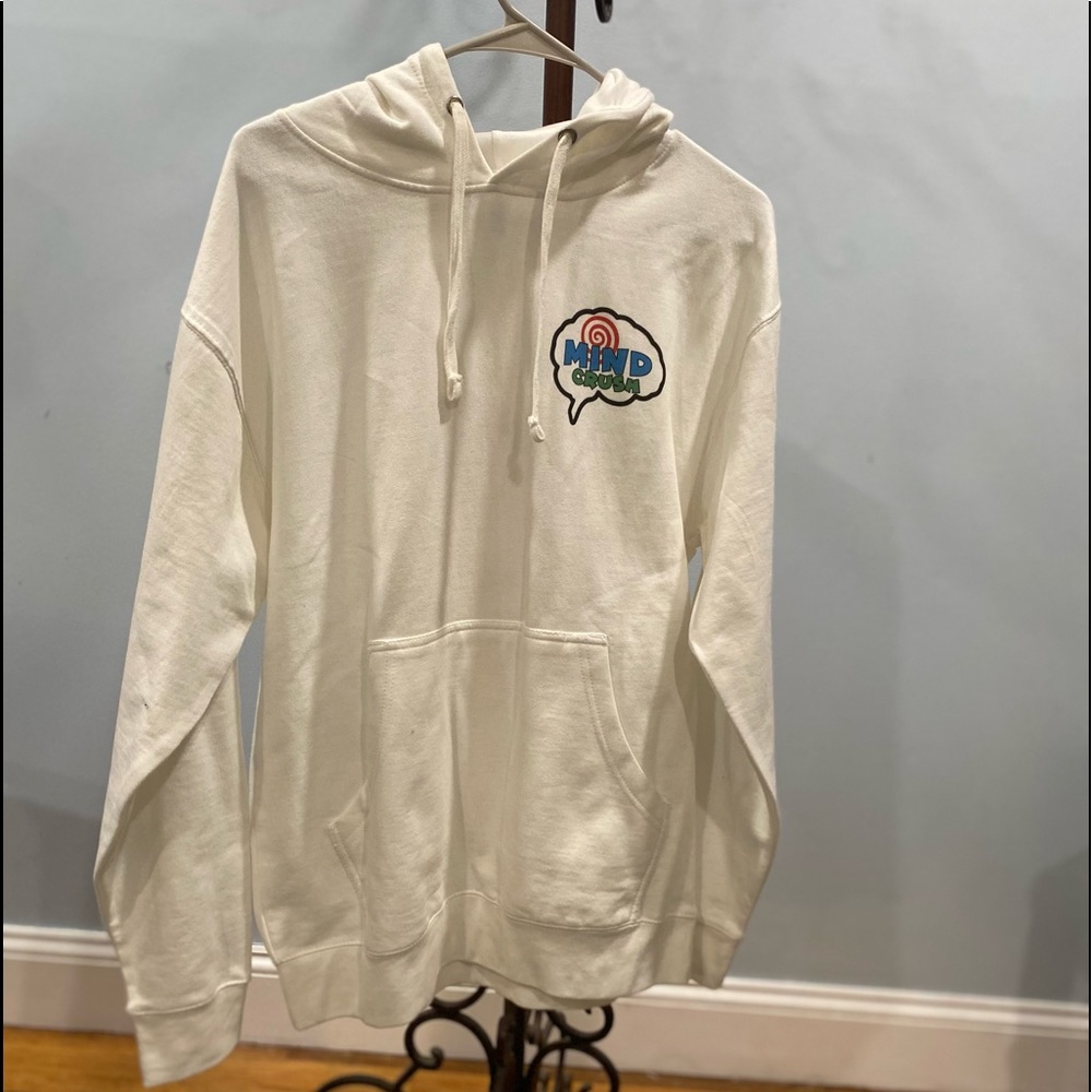 Mens Fashion White Hoodie